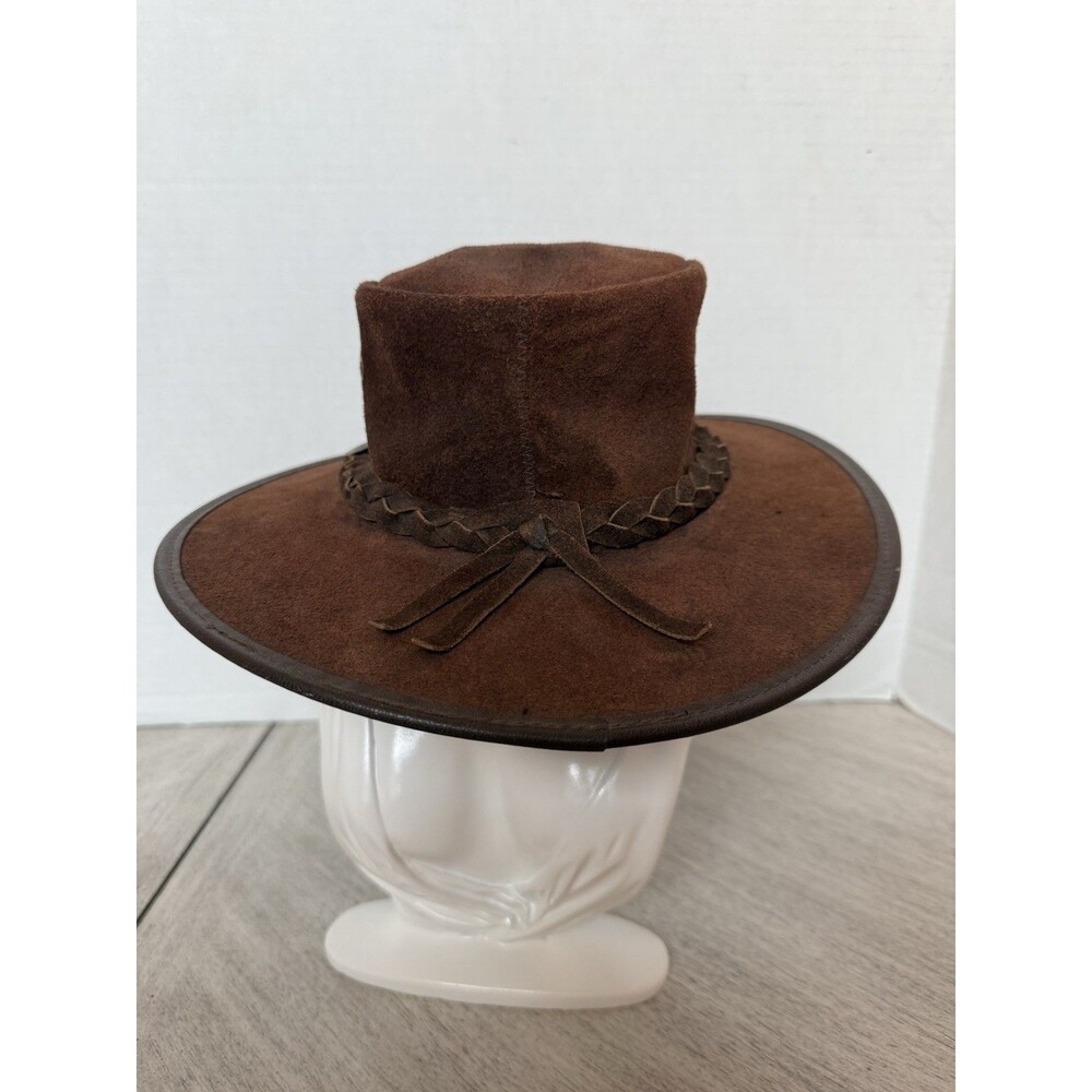 Barmah Foldaway Suede Hat Outback-Style Bush Brown Waterproof Size M